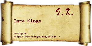 Imre Kinga névjegykártya